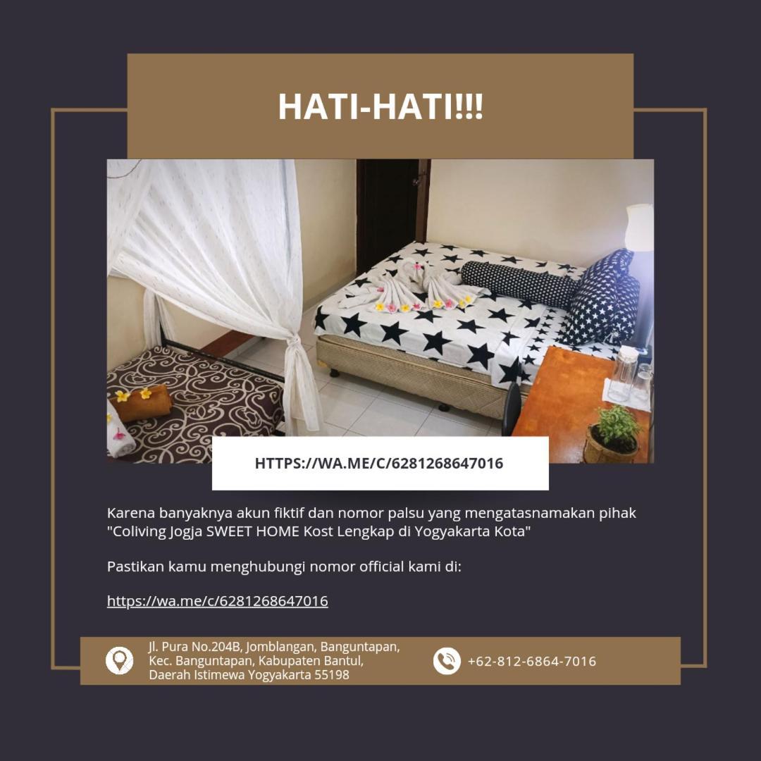 Coliving Jogja Sweet Home Kost Lengkap Di Jogjakarta Экстерьер фото